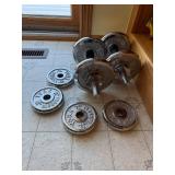 York Barbell Dumbbell Set with Chrome Weight Plates