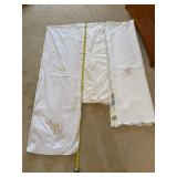 Table Linens - Assorted Embroidered White Tablecloths, Napkins & Runner