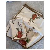 Vintage Table Linens - Napkins, Placemats & Tablecloths With Floral & Check Patterns