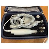 Nail Drill Set - Blue Zip Case with Drill Handpiece & Assorted Bits