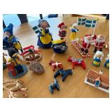 Sweden Wooden Christmas Figurines Lot - Dala Horses, Santas & Nordic Village