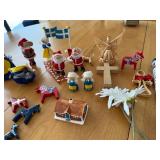 Sweden Wooden Christmas Figurines Lot - Dala Horses, Santas & Nordic Village