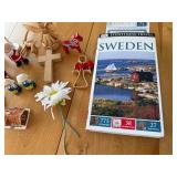 Sweden Wooden Christmas Figurines Lot - Dala Horses, Santas & Nordic Village