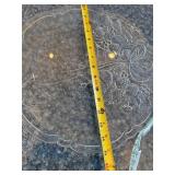 Pressed Glass Serving Plates Set - 3-Piece with Bell & Bow Plate, Starburst Plate, Pedestal Dish