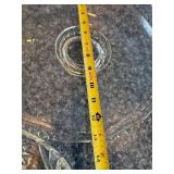 Pressed Glass Serving Plates Set - 3-Piece with Bell & Bow Plate, Starburst Plate, Pedestal Dish