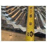 Dessert Plates - Clear Glass Set of 4 With Starburst, Geometric Star & Ring Patterns