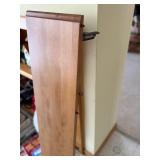 Round Wood Dining Table with Four Chairs - Made in Canada, with one leaf, 48 in Diameter, Pedestal Base Matches Hutch and Buffet earlier in auction