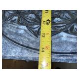 Starburst Pattern Clear Glass Plate Set - 11-12 in, 3-Piece with Blue Rim Plate