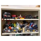 Metal Storage Cabinet - Assorted Hardware, Fasteners & Tools
