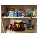 Metal Storage Cabinet - Assorted Hardware, Fasteners & Tools