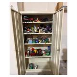 Metal Storage Cabinet - Assorted Hardware, Fasteners & Tools