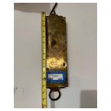 CHATHLIONS MILK SCALE - Brass Vintage Dairy Dial Scale with Hanging Hook