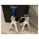 ACDelco Jack Stands - Set of 2, Adjustable Steel Stands With Blue Saddles