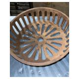 Cast Iron Round Sunburst Grate - 12-inch Diameter, Vintage Stove Accessory