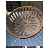 Cast Iron Round Sunburst Grate - 12-inch Diameter, Vintage Stove Accessory