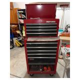 Craftsman Red 2-Piece Tool Chest Set - Top Chest & Roll Cabinet on Casters