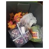 Large Collection of Holiday and Gift Wrap Supplies with Storage Bins