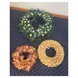 Set of 3 Decorative Wreaths - Holiday and Seasonal Designs