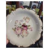 Collection of Antique Porcelain Plates, Serving Pieces, and Decorative Pitcher