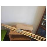 Collection of Traditional Wooden Arrows and Modern Arrows with Stand