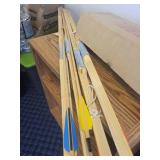 Collection of Traditional Wooden Arrows and Modern Arrows with Stand