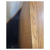 Oak-Finish 2-Shelf Rolling Bookcase on Casters