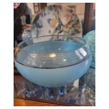 Collection of Blue Art Glass and Song of Promise Collector Plate