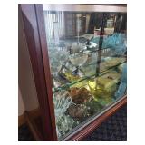 Traditional Mahogany China Cabinet with Glass Display and Brass Accents