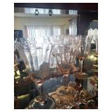 Collection of Pink Depression Glass Stemware