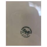 Elegant Blue and White China Dinnerware Set with Silver Trim