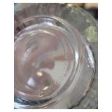 Set of 4 SICOLOC Clear Glass Mugs with Leaf Pattern