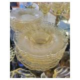 Large Collection of Vintage Yellow Depression Glass Tableware