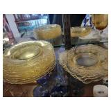 Large Collection of Vintage Yellow Depression Glass Tableware