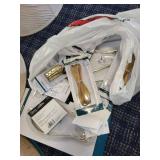 Assortment of 5 Lampshades with Lamp Hardware and Parts