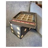 Wooden Tic-Tac-Toe Game Set with Dice Pattern Storage Box
