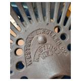 Western L. Roller Co. Tractor Seat Stool with Wood Base