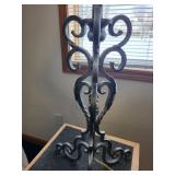 Decorative Wrought Iron Table Lamp with Shade