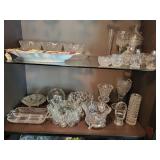 Collection of Vintage Cut Glass and Crystal Tableware