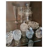 Collection of Vintage Cut Glass and Crystal Tableware