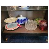 Collection of Vintage Glassware and Decorative Dishes