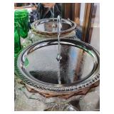 Set of 12 Vintage Green Glass Goblets with Clear Bases