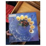 Entertaining Set with Egg Relish Plate, Williams-Sonoma Pastel Tiny Tapers, and Stationery Cards