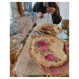 Collection of Vintage Glassware and Porcelain Tea Sets