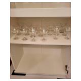 Set of 12 Vintage Clear Glass Dessert or Cocktail Goblets