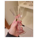 Set of 12 Vintage Clear Glass Dessert or Cocktail Goblets