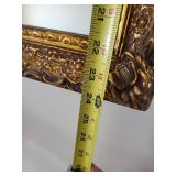 Ornate Gold-Framed Wall Mirror, 27x23 Inch