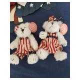 Patriotic Decor Collection with Wall Butterflies, Uncle Sam Sign, and Plush Bears