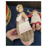 Vintage Doll and Trinket Box Collection with Decor Plate