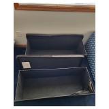 Set of 2 Black Faux Leather Storage Benches