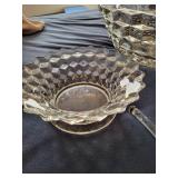 14-Piece Vintage Indiana Glass Diamond Point Punch Bowl Set